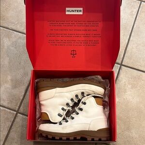 Hunter White Hiking Boots